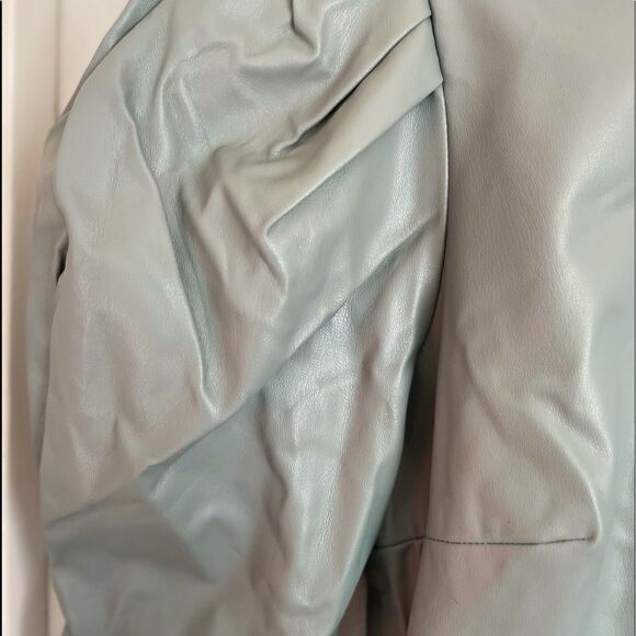 ZARA Faux Leather Mini Dress.Size S - Picture 9 of 15